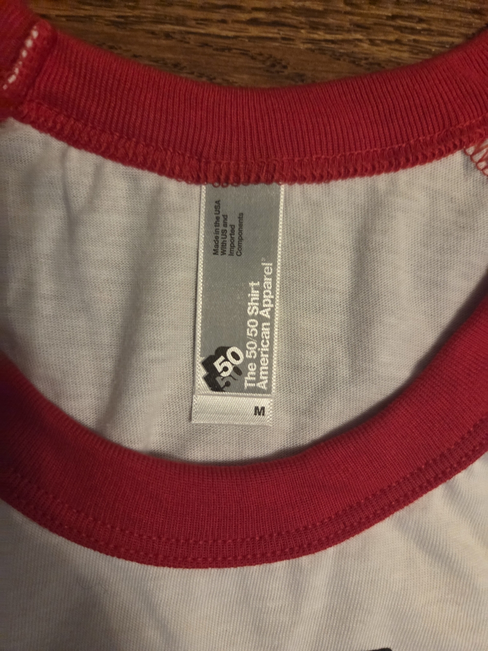 NWT ' I Ate Santa's Cookies" Raglan Tee - Red/White, M - Picture 2 of 4
